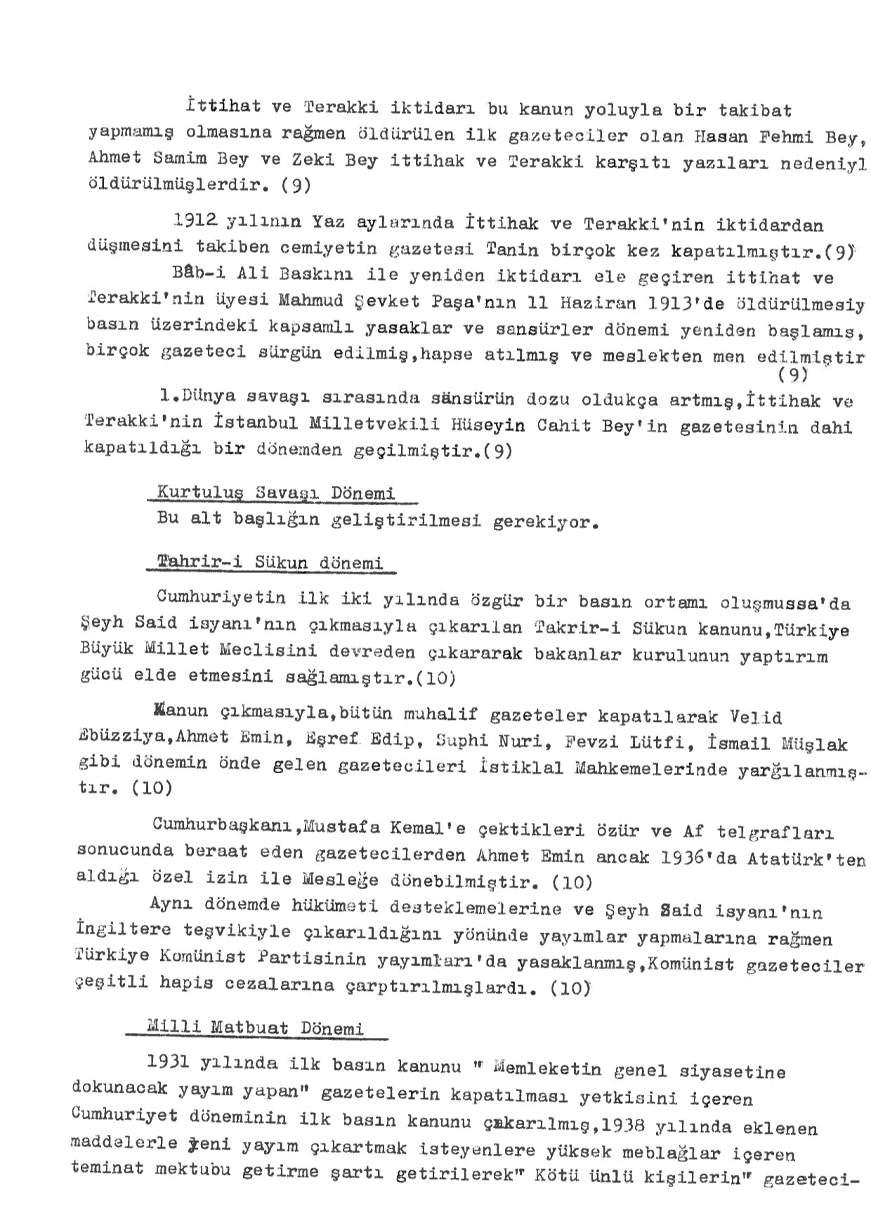 Censorship in Turkey, Typed