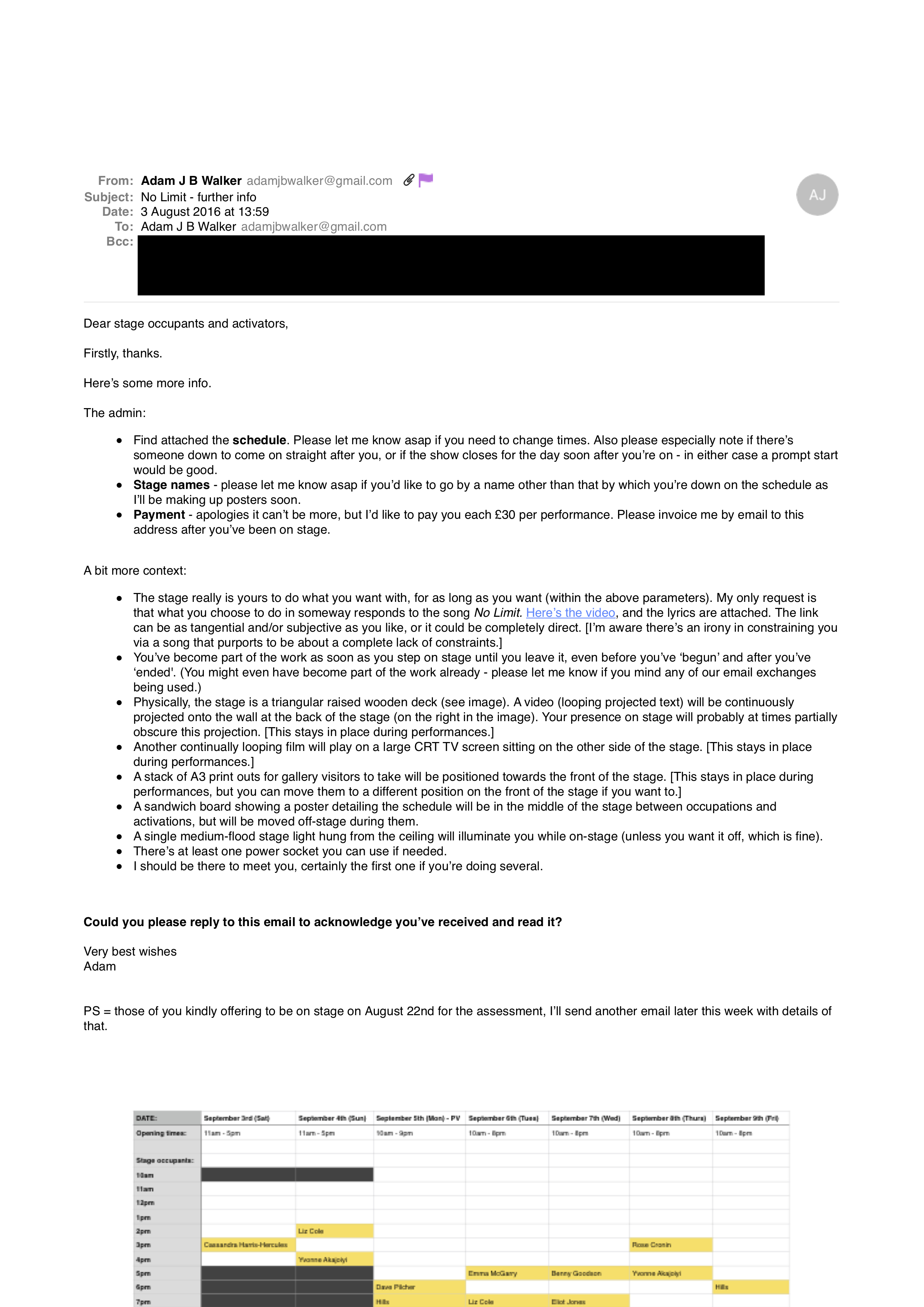 correspondance example page