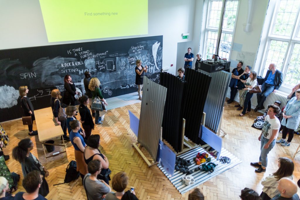 the performance underway