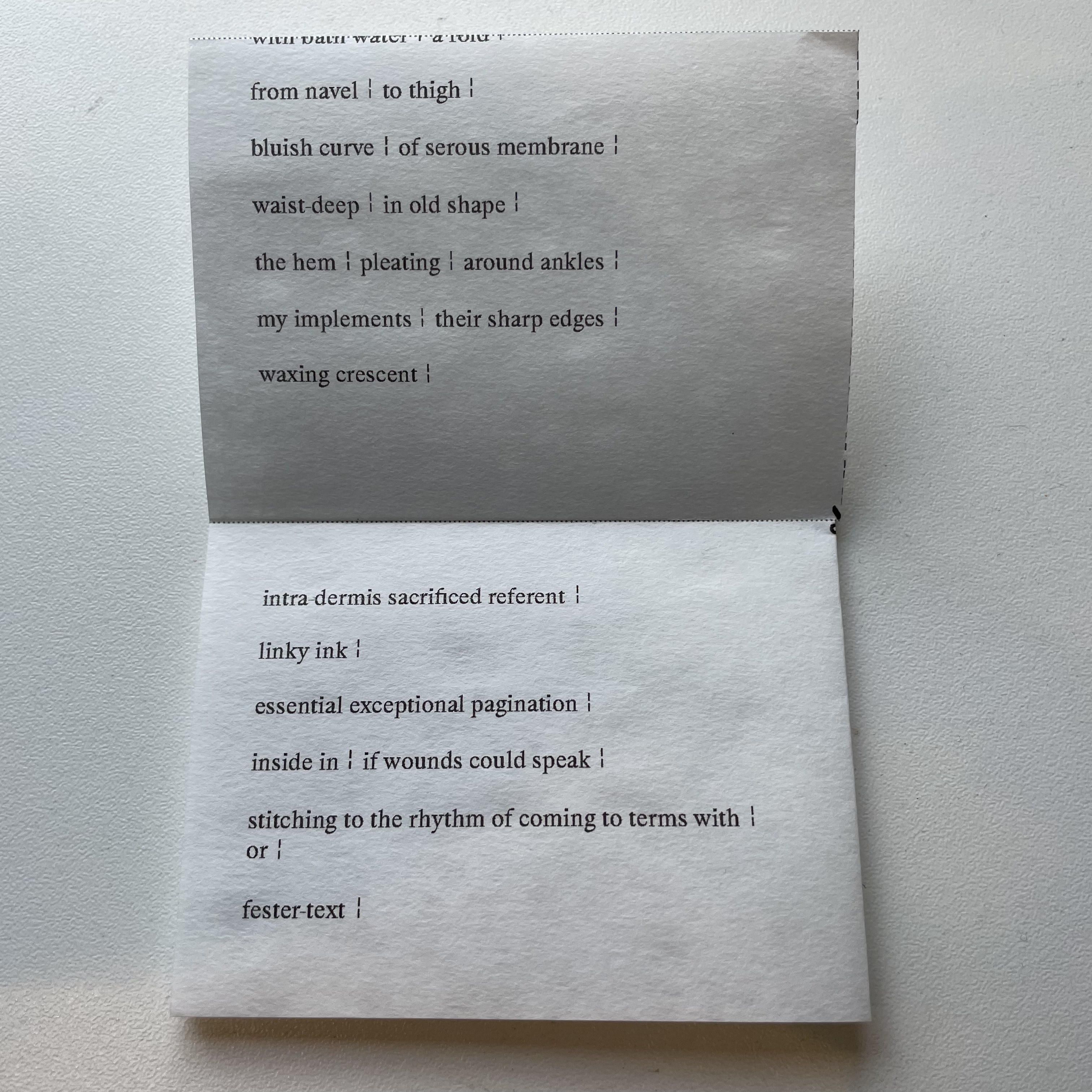 Tissue folded spread 2